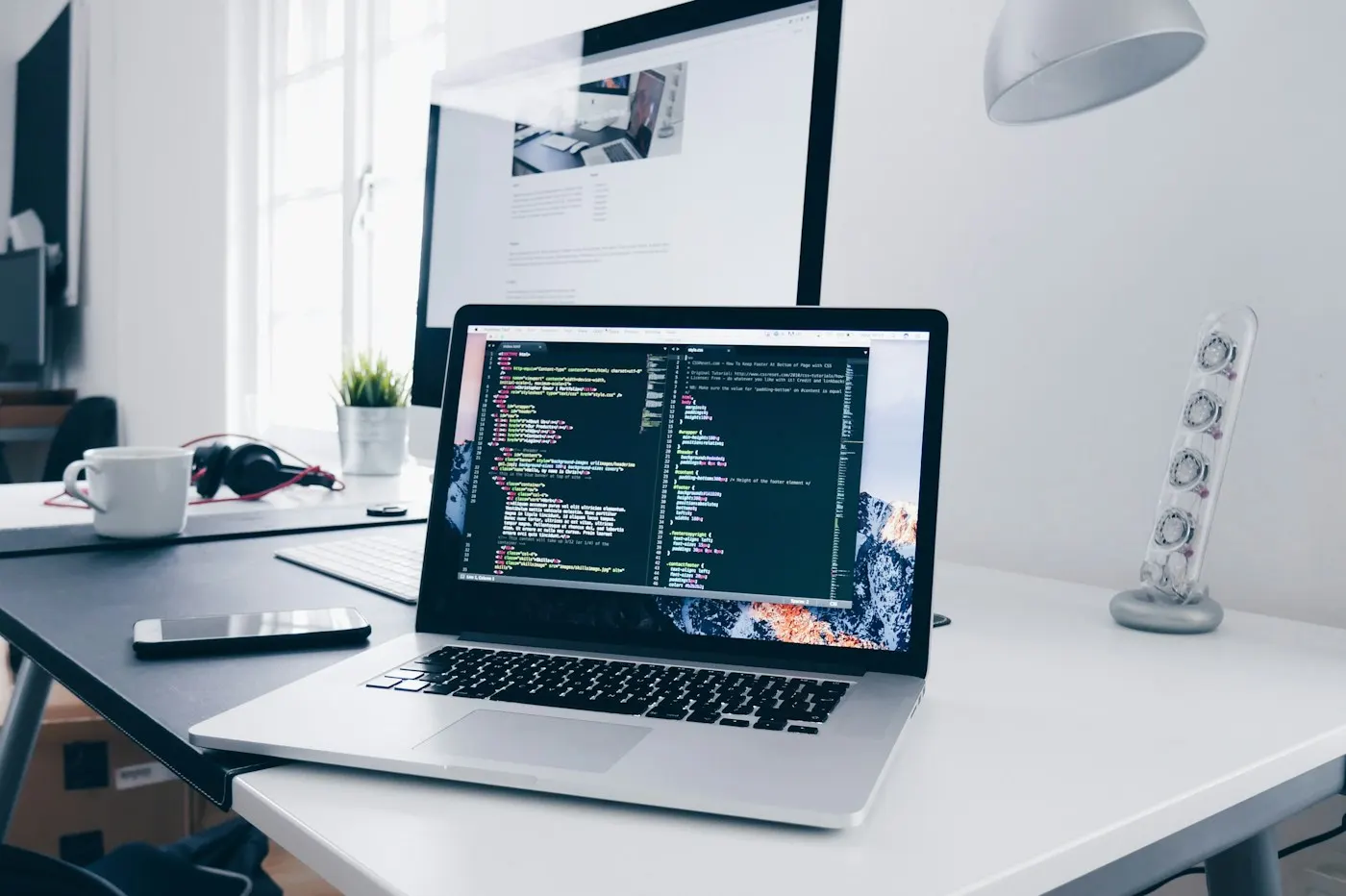 Developer coding a fast WordPress website at a website development company in Lucknow